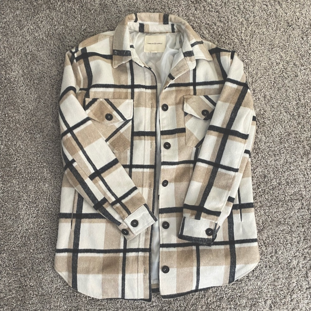 Neutral Plaid Fall Cardigan